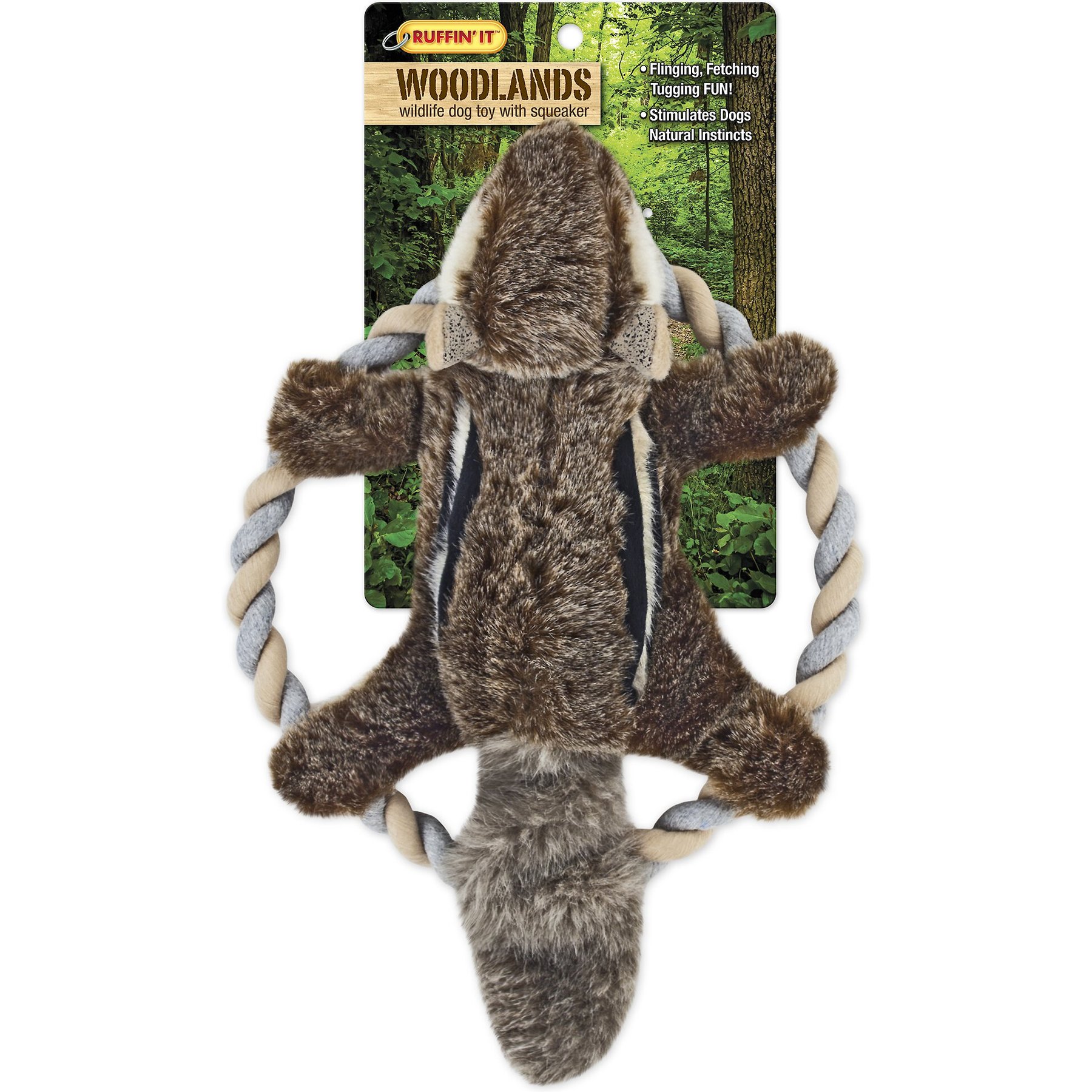 RUFFIN' IT Woodlands Chipmunk Rope Ring Dog Toy