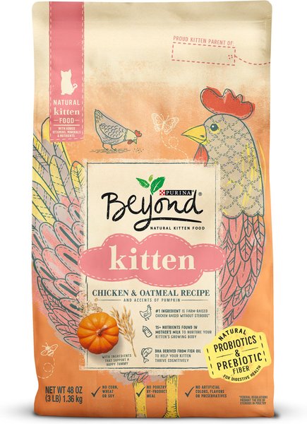 Purina Beyond Chicken & Oatmeal Recipe Dry Kitten Food, 3-lb bag slide 1 of 10