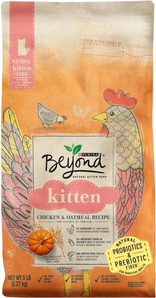 Purina Beyond Chicken & Oatmeal Recipe Dry Kitten Food, 5-lb bag slide 1 of 10