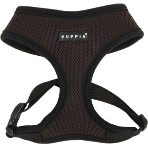 Puppia Soft Polyester Back Clip Dog Harness, Brown, X-Large: 22 to 32-in chest