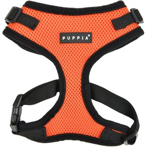 Puppia RiteFit Polyester Back Clip Dog Harness, Orange, Medium: 15.0 to 22.0-in chest