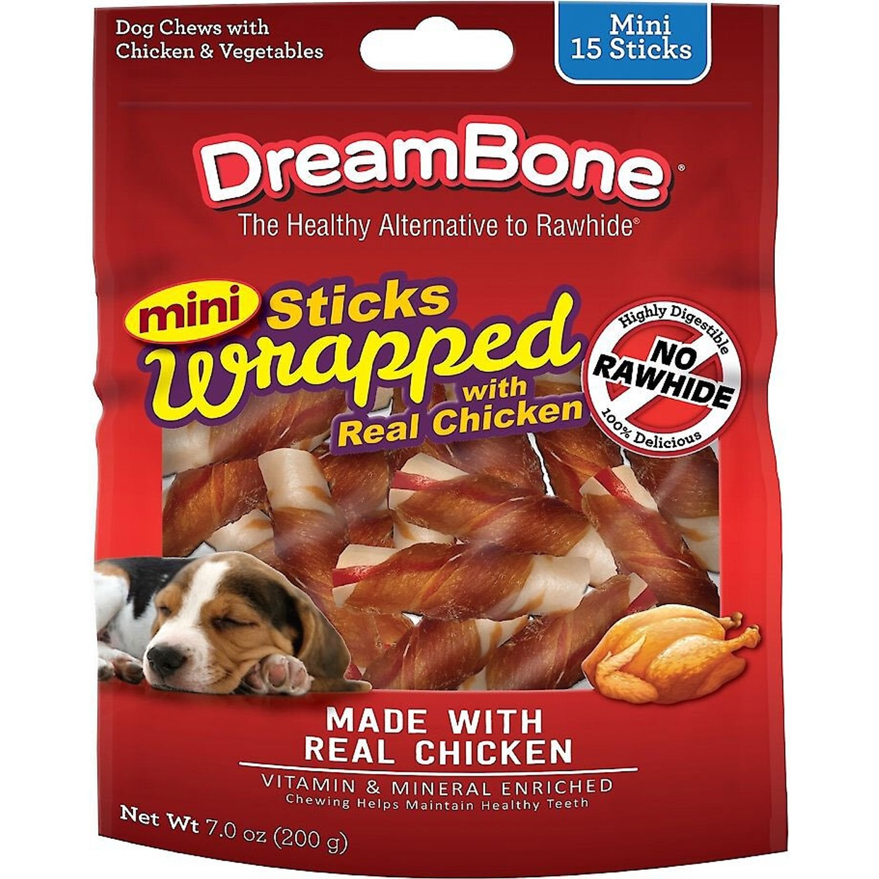 Rawhide Bones DreamBone Dreamsticks 30 Rawhide-Free Dog Chews