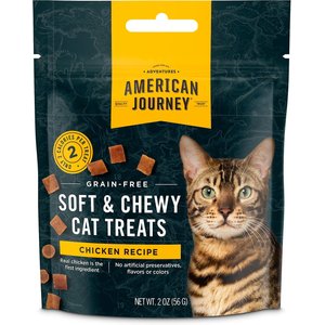 American Journey Chicken Recipe Grain-Free Soft & Chewy Cat Treats, 2-oz bag, bundle of 2