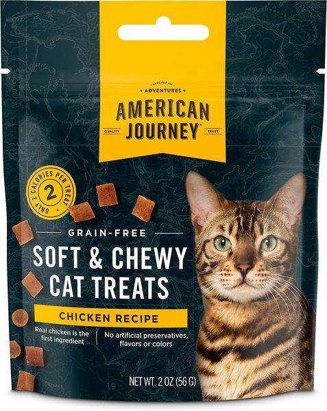 American Journey Chicken Flavor Grain-Free Soft & Chewy Cat Treats 2-oz bag bundle of 4 slide 1 of 7