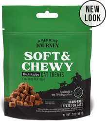 American Journey Duck Flavor Grain-Free Soft & Chewy Cat Treats 2-oz bag bundle of 4