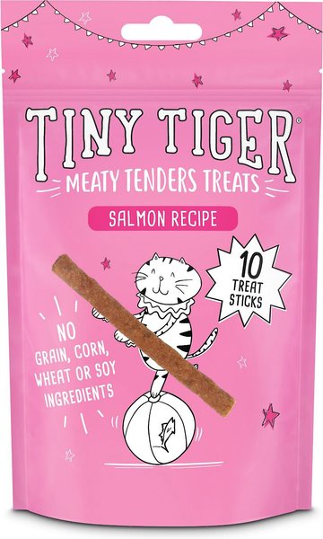 Tiny Tiger Meaty Tenders Sticks Cat Treats, Salmon Recipe, 20 count slide 1 of 6