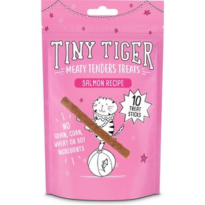 Tiny Tiger Meaty Tenders Sticks. Salmon Flavor Soft & Chewy Cat Treats 40 count