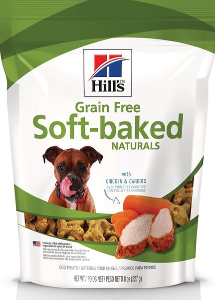 Hill's Grain-Free Soft-Baked Naturals with Chicken & Carrots Dog Treats, 8-oz bag, bundle of 2 slide 1 of 10