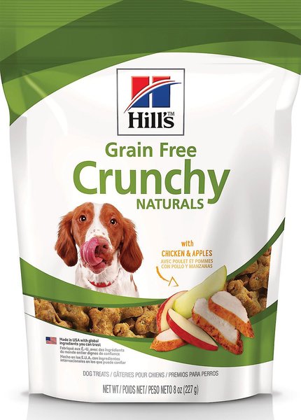 Hill's Grain-Free Crunchy Naturals with Chicken & Apples Dog Treats, 8-oz bag, bundle of 2 slide 1 of 7