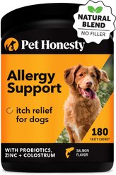 PetHonesty Allergy Support Salmon Flavored Soft Chews Supplement for Dogs, 180 count