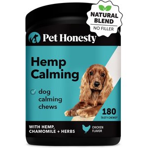 PetHonesty Calming Hemp Chicken Flavored Soft Chews Supplement for Dogs, 180 count