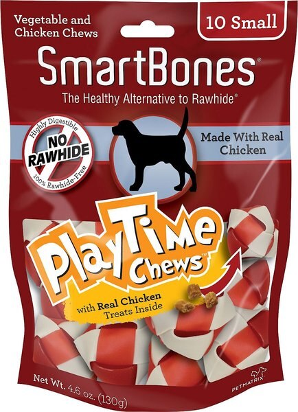 SmartBones Small PlayTime Chicken Chews Dog Treats, 10 count, bundle of 2 slide 1 of 3