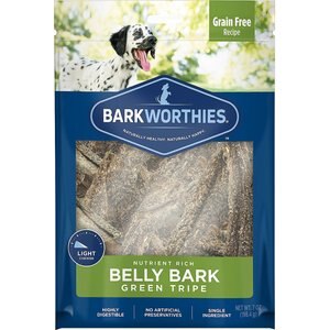 Barkworthies Green Tripe Sticks Dog Treats, 7-oz bag, bundle of 3