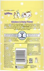 Temptations Chicken & Dairy Flavor Crunchy & Soft Kitten Treats, 3-oz bag slide 2 of 9