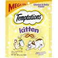 Temptations Chicken & Dairy Flavor Crunchy & Soft Kitten Treats, 6.3-oz bag