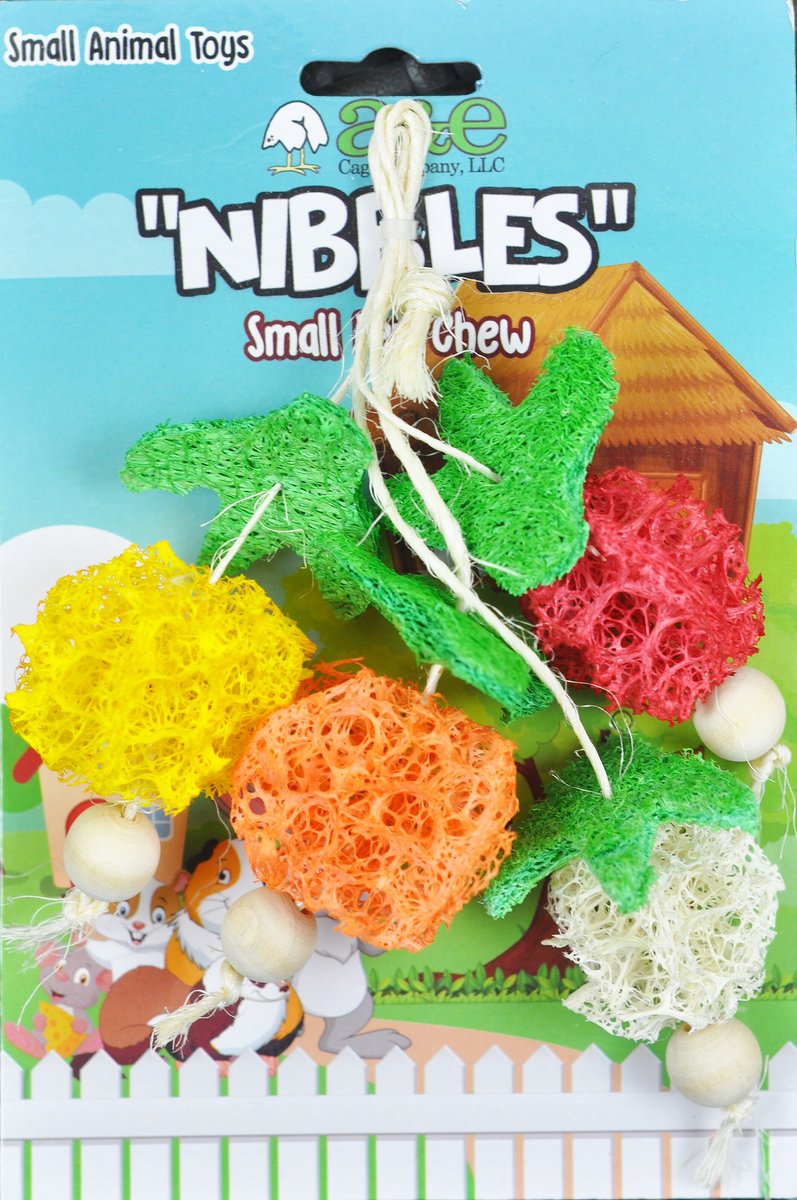 A&E Cage Company Bunch of Fruits Loofah Small Pet Toy