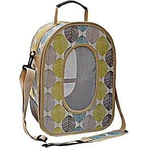 A&E Cage Company Soft Sided Travel Bird Carrier, Tan