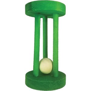 A&E Cage Company Wooden Cylinder & Ball Chew Small Pet Toy