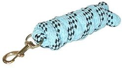 Gatsby Acrylic Bolt Snap Horse Lead Rope, 6-ft, Baby Blue/Black