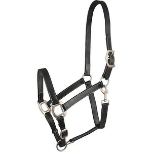 Gatsby Adjustable Leather Horse Halter with Snap, Horse
