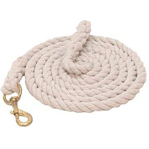 Gatsby Cotton Bolt Snap Horse Lead, 8-ft, White