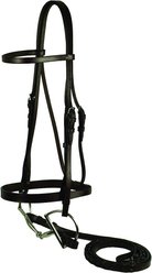 Gatsby Flat Snaffle Horse Bridle, Pony
