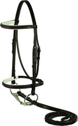 Gatsby Plain Raised Padded Horse Bridle, Cob