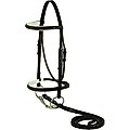 Gatsby Plain Raised Padded Horse Bridle, Cob