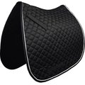 Gatsby Premium Dressage Horse Saddle Pad, Black/White Pipping