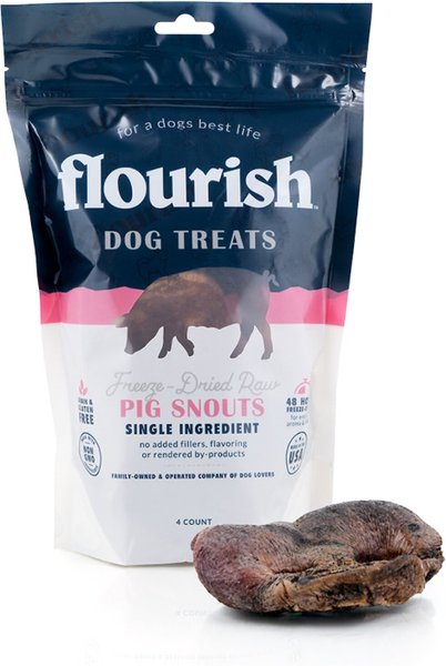 Flourish Pig Snouts Freeze-Dried Dog Treats, 4 count slide 1 of 5