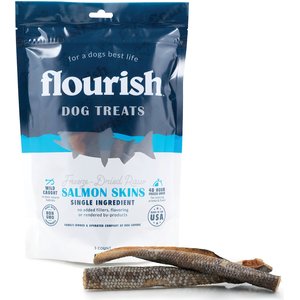 Flourish Salmon Skins Freeze-Dried Dog Treats, 4 count