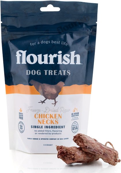 Flourish Chicken Necks Freeze-Dried Dog Treats, 3 count slide 1 of 5