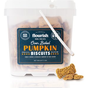 Flourish Pumpkin Biscuit Dog Treats, 5-lb tub