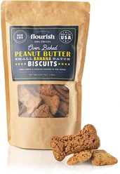 Flourish Peanut Butter Banana Biscuit Dog Treats, 7-oz bag