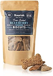 Flourish Blueberry Banana Biscuit Dog Treats, 7-oz bag