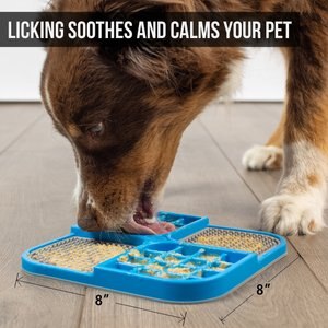 Hyper Pet IQ Banquet Dog & Cat Lick Mat, Blue/Gray