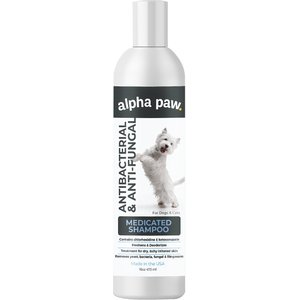 Alpha Paw Antibacterial & Antifungal Medicated Dog & Cat Shampoo, 16-oz bottle