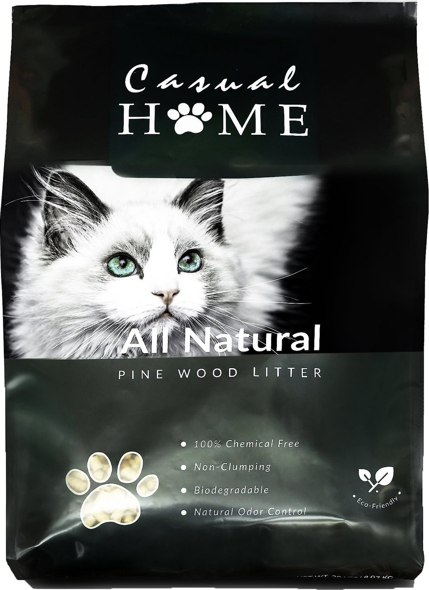 CASUAL HOME Natural Pine Pellet Unscented NonClumping Cat Litter, 20