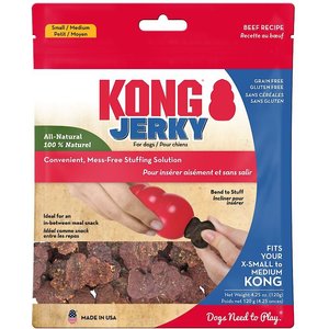 KONG Jerky Beef Grain-Free Gluten-Free Soft & Chewy Dog Small/Medium Treats