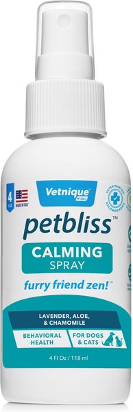 Vetnique Labs Petbliss Dog & Cat Calming & Relaxing Essential Oil Behavior Spray Diffuser, 4-oz bottle slide 1 of 7