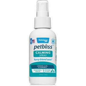 Vetnique Labs Petbliss Dog & Cat Calming & Relaxing Essential Oil Behavior Spray Diffuser, 4-oz bottle