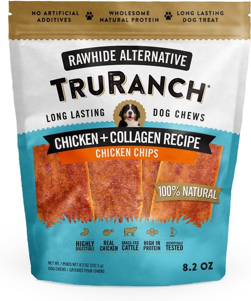 TruRanch Chicken Collagen Chips Hard Chew Dog Treats, 6-in, 8.2-oz bag slide 1 of 4