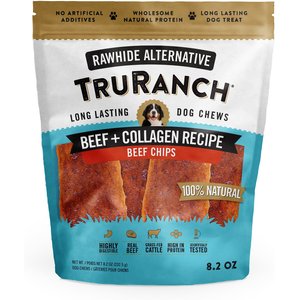 TruRanch Beef Collagen Chips Hard Chew Dog Treats, 6-in, 8.2-oz bag