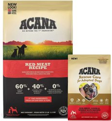 ACANA Red Meat Recipe + Rescue Care for Adopted Dogs Dry Dog Food