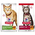 Hill's Science Diet 7+ Senior Vitality Chicken Recipe, 6-lb bag + Chicken Recipe Dry Cat Food, 7-lb bag