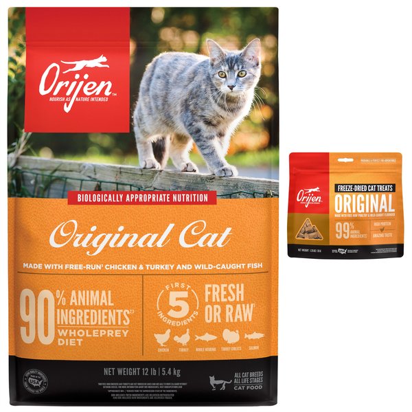 ORIJEN Original Dry Food + Freeze-Dried Cat Treats slide 1 of 9