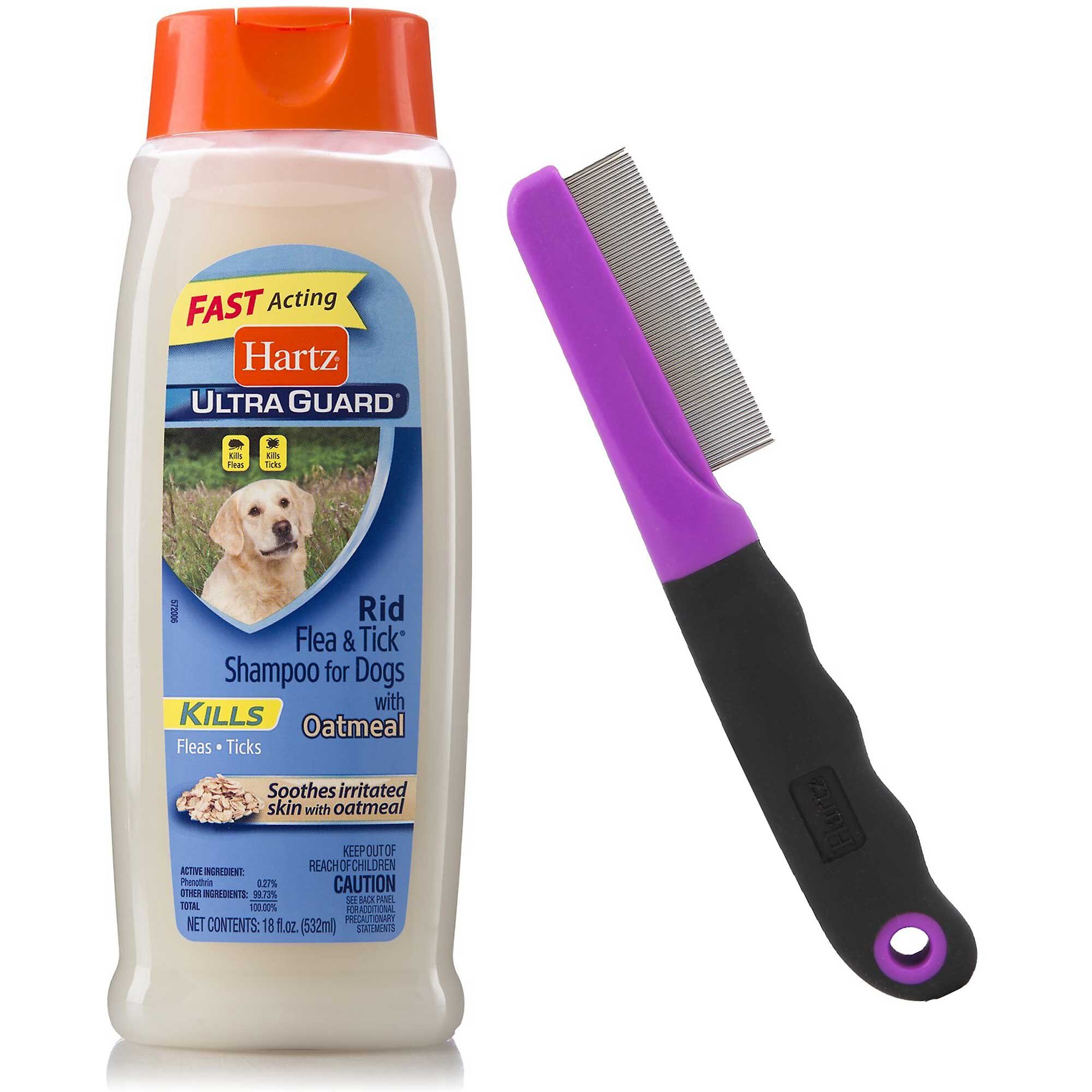 HARTZ UltraGuard Rid Flea & Tick Oatmeal Dog Shampoo & Hartz Groomer's
