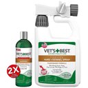 Vet's Best Advanced Strength Flea & Tick Shampoo + Yard & Kennel Spray for Dogs