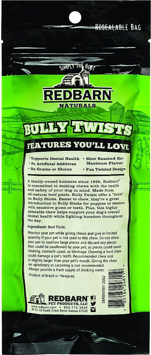REDBARN Bully Twists Dog Treat