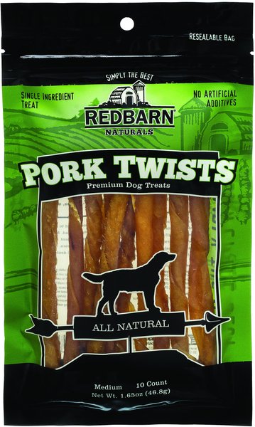 Redbarn Pork Twists Natural Chew Dog Treats slide 1 of 3